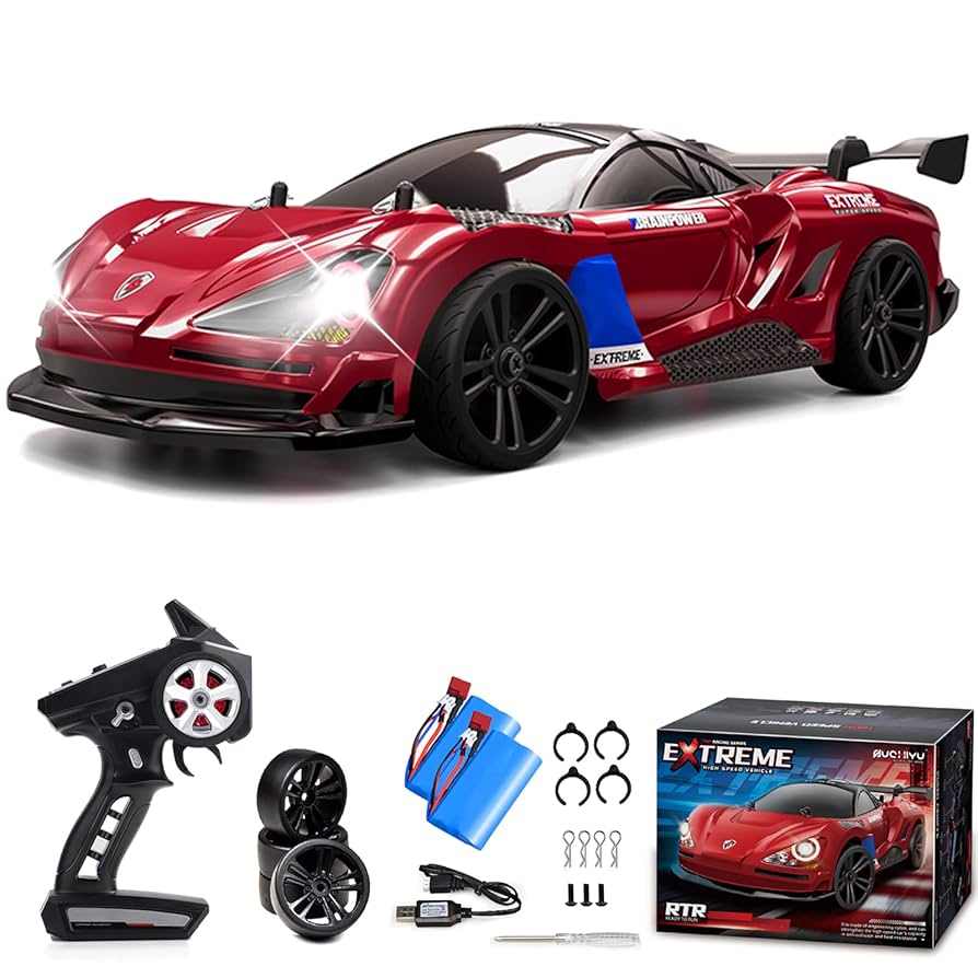 1:16スケール4WDリモートコントロールカー、LEDリモートコントロールカー Amazon.co.jp: Sakeye RC ドリフトカー リモートコントロール